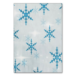 Tarjeta de mesa de boda de Navidad SnowflakesBling