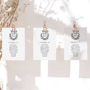 Tarjeta de Mesa de Boda de Palomas Botánicas Minim