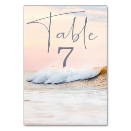 TARJETA DE MESA DE BODA DE PLAYA | NÚMERO DE SOL D