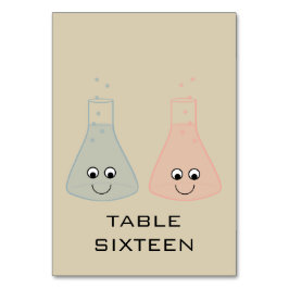 Tarjeta de mesa de Boda de Química Cuta
