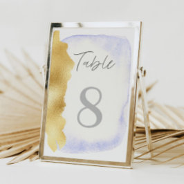 Tarjeta de mesa de Boda de Relieve metalizado dora
