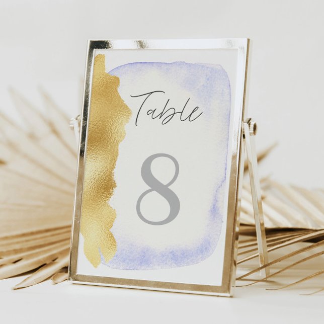 Tarjeta de mesa de Boda de Relieve metalizado dora (Subido por el creador)