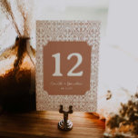 Tarjeta de mesa de Boda de Terracota Rústica<br><div class="desc">Si estás planeando un boda de temática rústica en México, elegir el número de la mesa adecuado es una buena manera de añadir un toque de encanto y personalidad a tu recepción. Los números de la tabla de diseño de mosaicos mexicanos se pueden personalizar fácilmente con números o nombres. Elementos...</div>