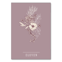 Tarjeta de mesa de Boda floral crema moderna