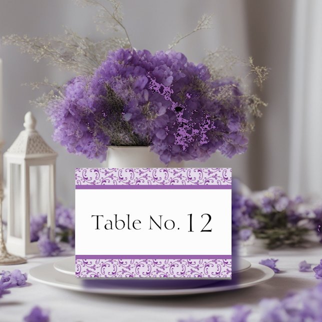 Tarjeta de mesa de Boda florentino Lavender (Subido por el creador)