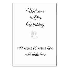 Tarjeta de mesa de boda / recepción