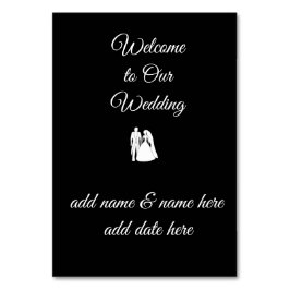 Tarjeta de mesa de boda / recepción