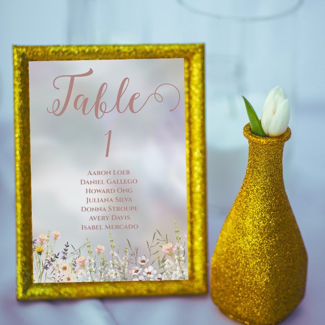Tarjeta de mesa de boda rústica del Boho Garden (Subido por el creador)
