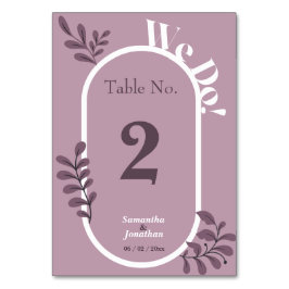 Tarjeta de mesa de Boda simple rosa Rococo