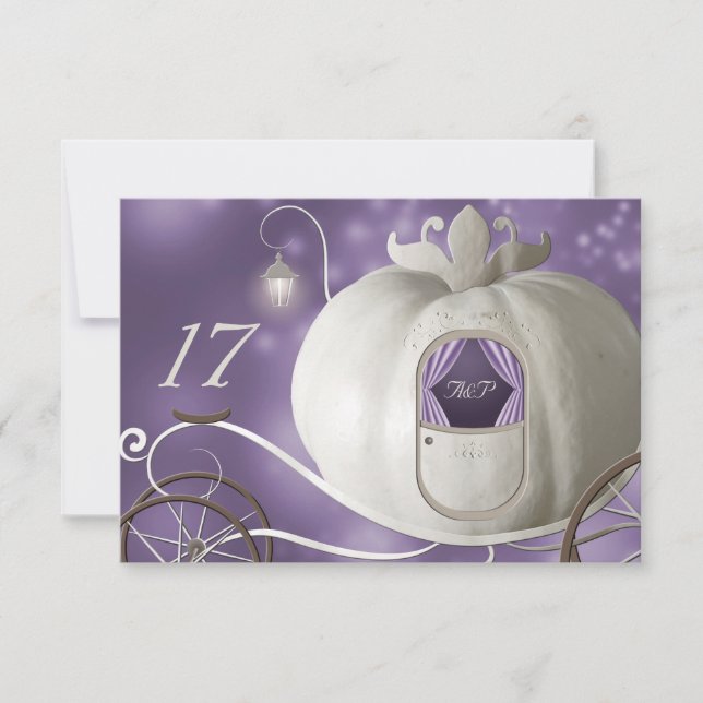 Tarjeta de Mesa de Boda Un Verdadero Cuento de Had (Anverso)
