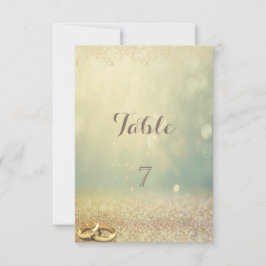 Tarjeta de mesa de brillo elegante,aros