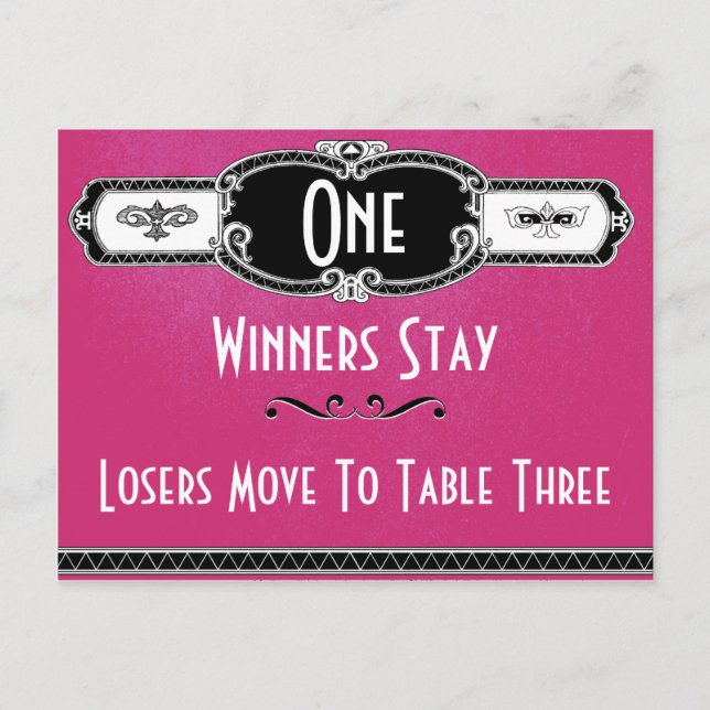 Tarjeta de mesa de Bunco Art Decó de época #1 (Anverso)