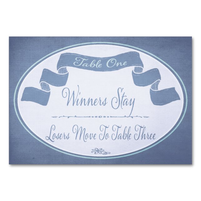 Tarjeta de mesa de Bunco de Cinta de bonito #1 (Anverso)