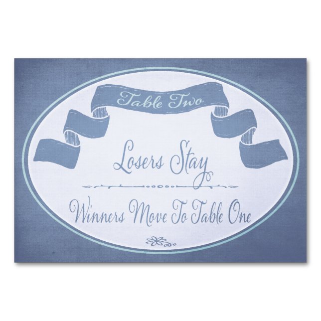 Tarjeta de mesa de Bunco de Cinta de bonito #2 (Anverso)