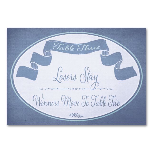 Tarjeta de mesa de Bunco de Cinta de bonito #3 (Anverso)