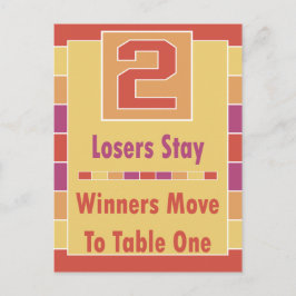 Tarjeta de mesa de Bunco de franjas coloridas #2