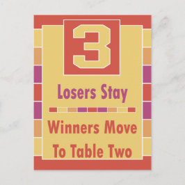 Tarjeta de mesa de Bunco de franjas coloridas #3