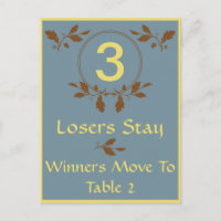 Tarjeta de mesa de Bunco de hojas de otoño #3