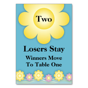 Tarjeta de mesa de Bunco de las flores de primaver