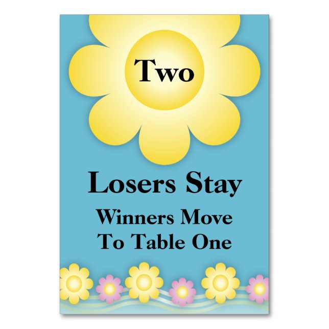 Tarjeta de mesa de Bunco de las flores de primaver (Anverso)