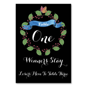 Tarjeta de mesa de Bunco floral de bonito #1