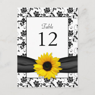Tarjeta de mesa de casamiento de damasco de giraso