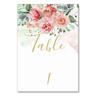 Tarjeta de mesa de casquería Rosa de jardín