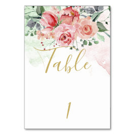 Tarjeta de mesa de casquería Rosa de jardín