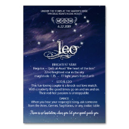 Tarjeta de mesa de centro de Leo