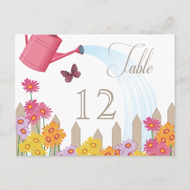 Tarjeta de mesa de colección de Fiestas de jardín (Anverso)