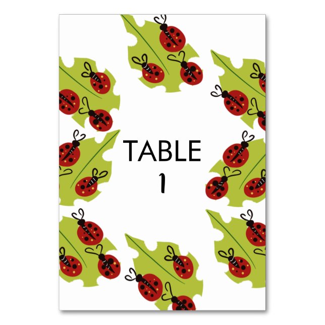 Tarjeta de mesa de cumpleaños con dibujo de mariqu (Anverso)