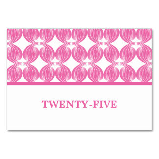 Tarjeta de mesa de decoración moderna rosa