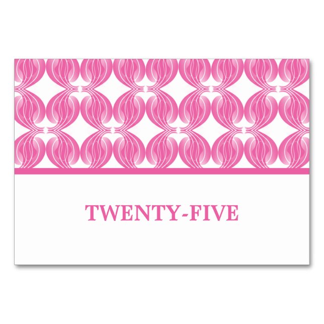 Tarjeta de mesa de decoración moderna rosa (Anverso)