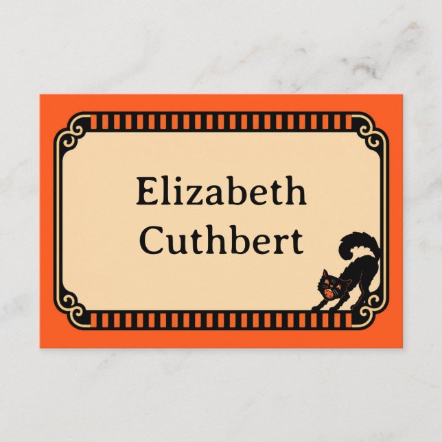 Tarjeta de mesa de estilo decorativo de Halloween  (Anverso)