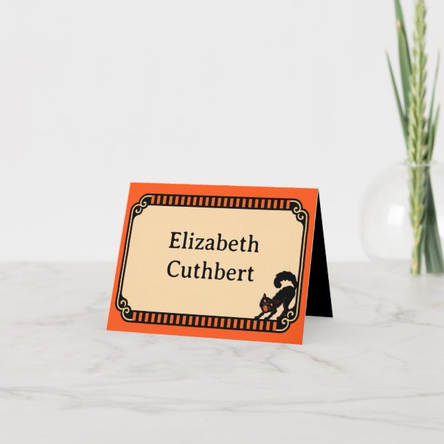 Tarjeta de mesa de estilo decorativo de Halloween  (Anverso)