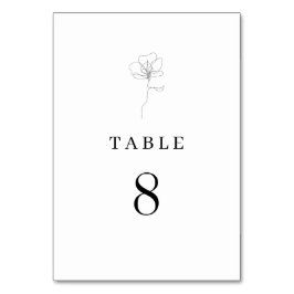 Tarjeta de mesa de flores dibujada a mano ilustrad