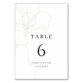 Tarjeta de mesa de flores dibujada a mano ilustrad