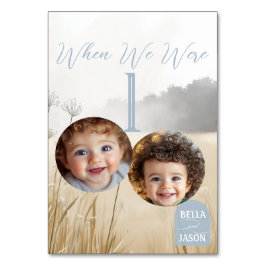 Tarjeta de mesa de fotos de la Moda Coastal Meadow