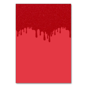 Tarjeta de mesa de goteo rojo personalizada – Edit