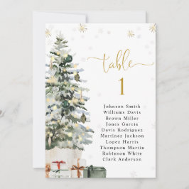 Tarjeta de mesa de gráfico de asientos de boda de 