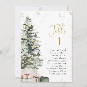 Tarjeta de mesa de gráfico de asientos de boda de