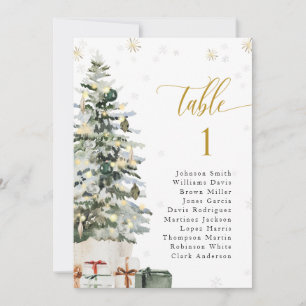 Tarjeta de mesa de gráfico de asientos de boda de