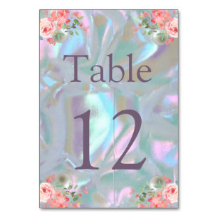 Tarjeta de mesa de gráfico de asientos Madreperla