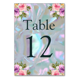 Tarjeta de mesa de gráfico de asientos Madreperla