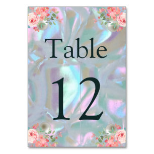 Tarjeta de mesa de gráfico de asientos Madreperla