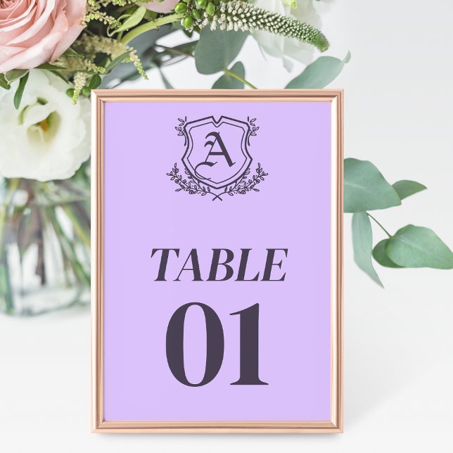 Tarjeta de mesa de hojas de lavanda y Boda floral (Subido por el creador)