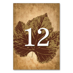 Tarjeta de mesa de hojas de otoño   Boda de otoño 