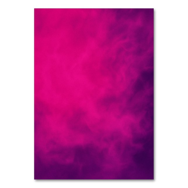 Tarjeta de mesa de humo rosa neón – Personalizable (Anverso)