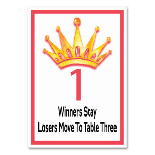 Tarjeta de mesa de la Corona de Oro del Bunco #1