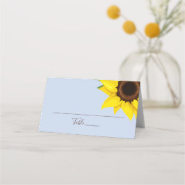 Tarjeta de mesa de la Mesa con temática de girasol